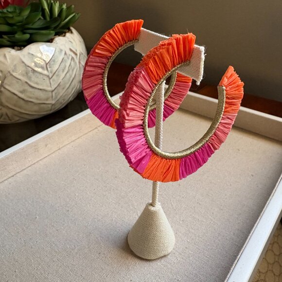 Ombre Raffia Hoops - Picture 3 of 3